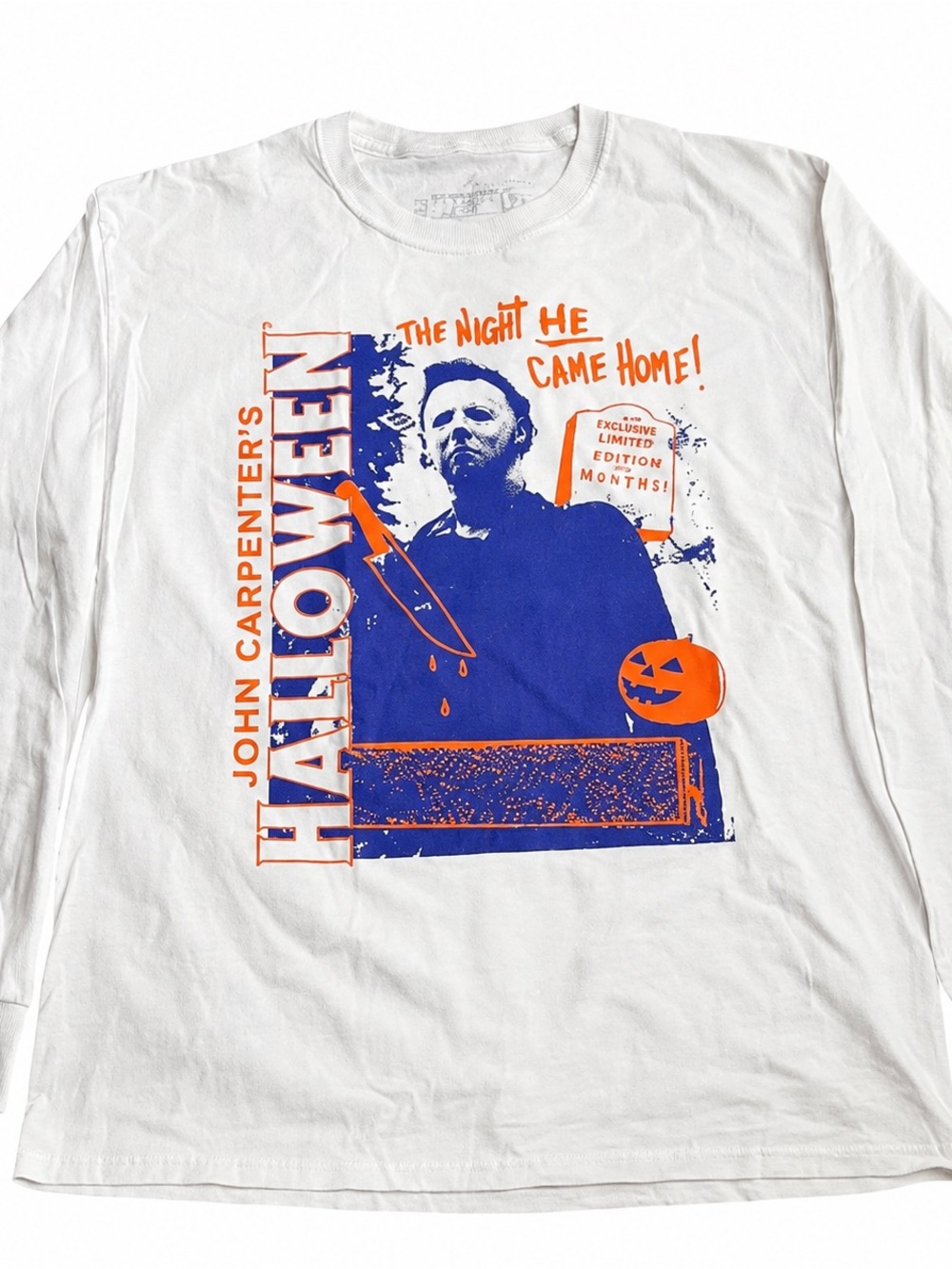 Halloween Michael Myers Long Sleeve Shirt Mens L John Carpenter‎ Horror Graphic